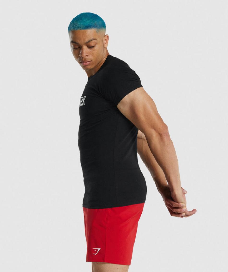 Gymshark Apollo Muške T Shirts Crne | HR 2367HAP